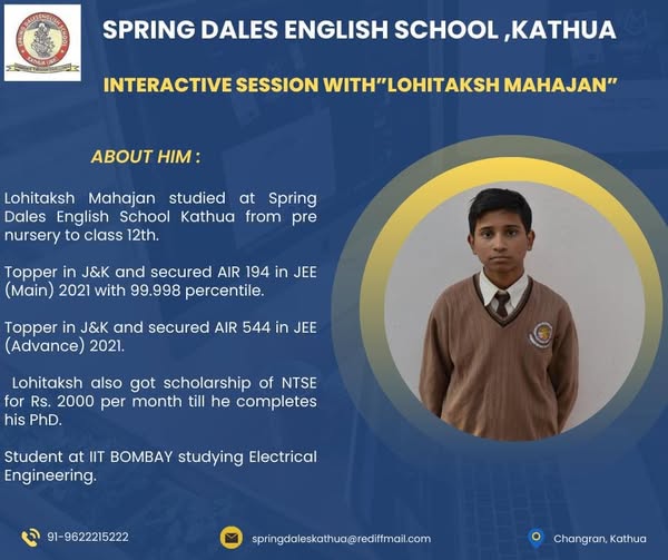 Lohitaksh Inspiration from Our Own Alumni