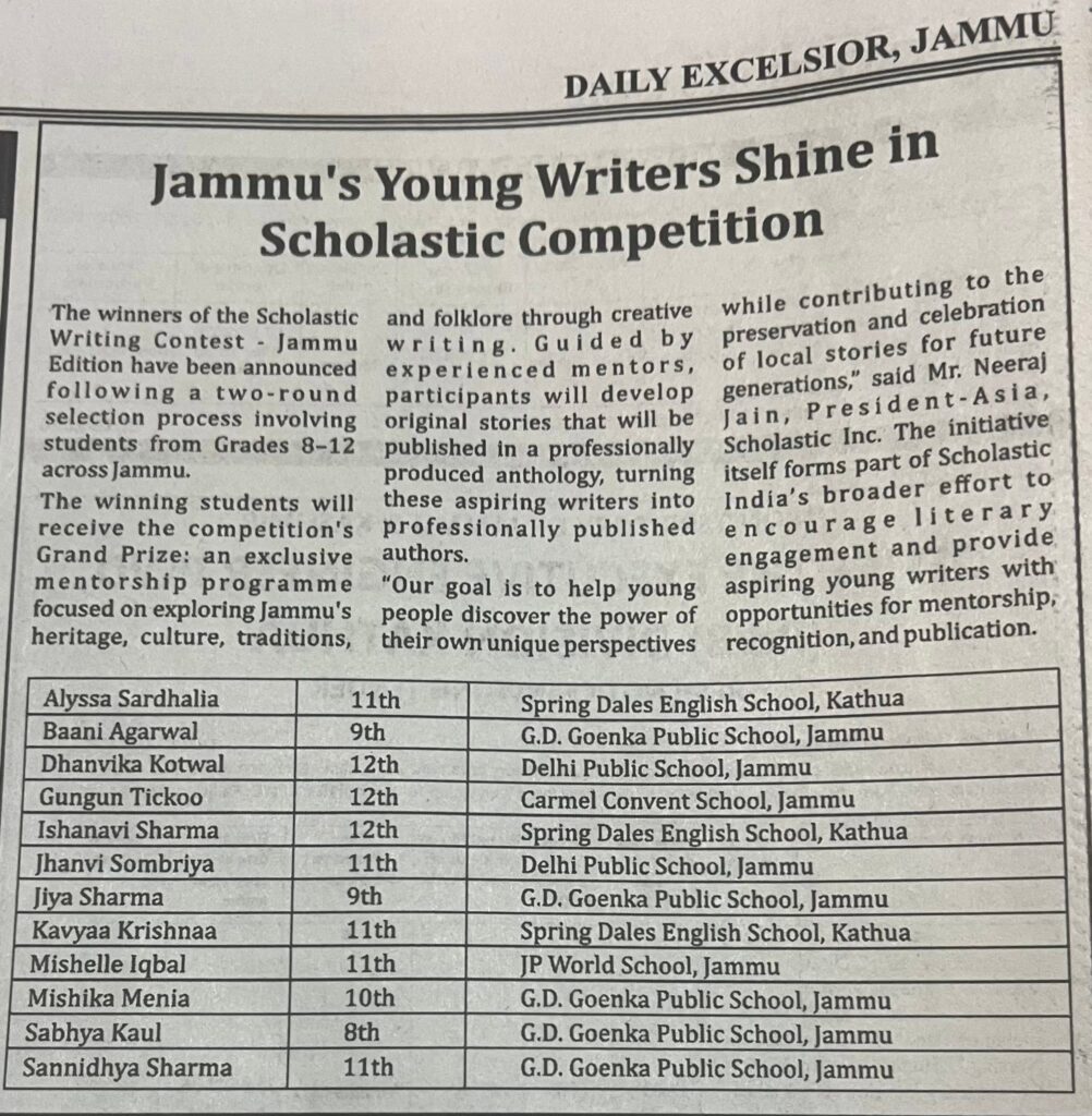 scholistic-1002x1024 3 Springdalers Among Jammu’s Top 12 Young Writers!